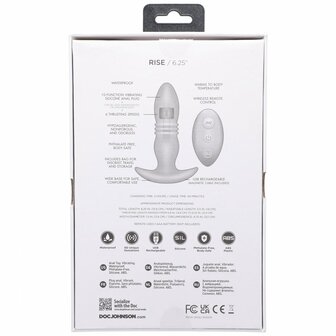 Rise - Siliconen Anaal Plug met Afstandsbediening
