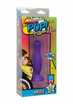 Mode - Silicone Anal Plug - 4.5 Inch - Purple