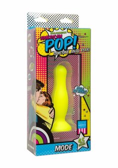 Mode - Silicone Anal Plug - 4.5 Inch - Yellow