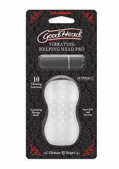 Helping Head Pro - Vibrating Masturbator Sleeve - Frost