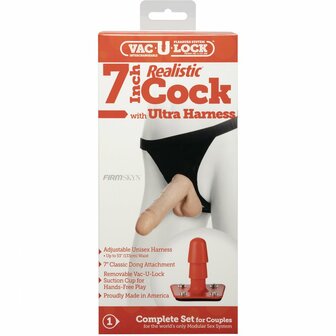 Realistische Lul + Ultra Harnas - 18 cm