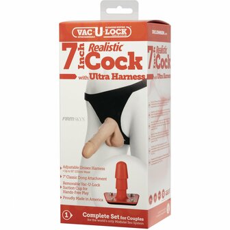Realistische Lul + Ultra Harnas - 18 cm