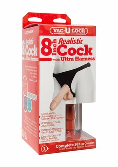 Realistische Lul + Ultra Harnas - 20 cm