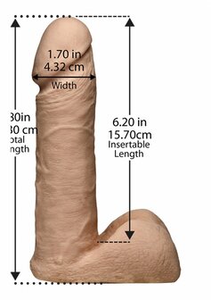 ULTRASKYN Harnas en Dildo - 18 cm