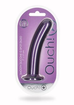 Smooth G-Spot Dildo - 7&#039;&#039; / 17 cm - Metallic Purple
