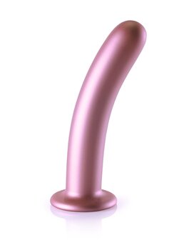 Smooth G-Spot Dildo - 7&#039;&#039; / 17 cm - Rose Gold