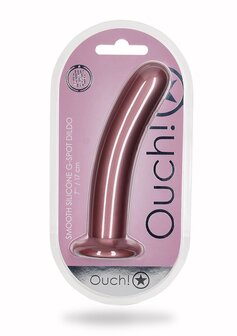 Smooth G-Spot Dildo - 7&#039;&#039; / 17 cm - Rose Gold