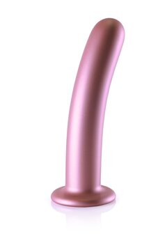Smooth G-Spot Dildo - 7&#039;&#039; / 17 cm - Rose Gold