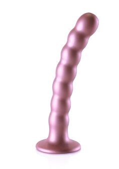 Beaded G-Spot Dildo - 6,5&#039;&#039; / 16,5 cm - Rose Gold