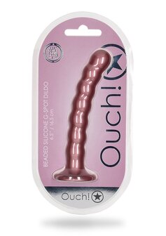 Beaded G-Spot Dildo - 6,5&#039;&#039; / 16,5 cm - Rose Gold