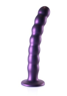 Beaded G-Spot Dildo - 8&#039;&#039; / 20,5 cm - Metallic Purple