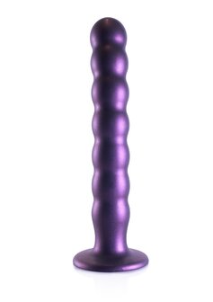 Beaded G-Spot Dildo - 8&#039;&#039; / 20,5 cm - Metallic Purple