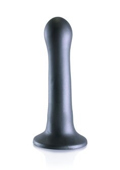 Ultra Soft Curvy G-Spot Dildo - 7&#039;&#039; / 17 cm - Gun Metal