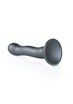 Ultra Soft Curvy G-Spot Dildo - 7&#039;&#039; / 17 cm - Gun Metal