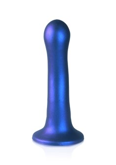 Ultra Soft Curvy G-Spot Dildo - 7&#039;&#039; / 17 cm - Metallic Blue