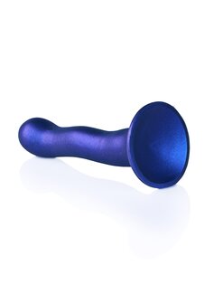 Ultra Soft Curvy G-Spot Dildo - 7&#039;&#039; / 17 cm - Metallic Blue