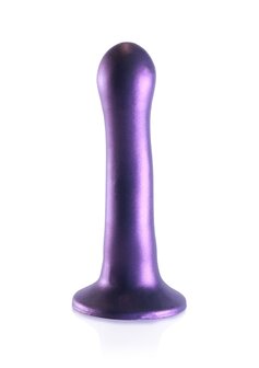 Ultra Soft Curvy G-Spot Dildo -7&#039;&#039;/17 cm-Metallic Purple