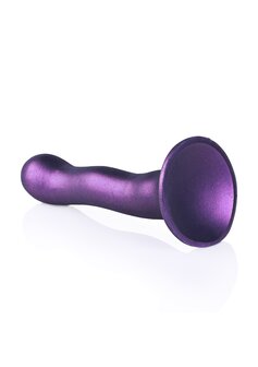 Ultra Soft Curvy G-Spot Dildo -7&#039;&#039;/17 cm-Metallic Purple