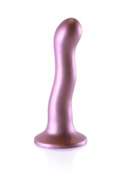 Ultra Soft Curvy G-Spot Dildo - 7&#039;&#039; / 17 cm - Rose Gold