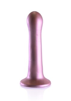 Ultra Soft Curvy G-Spot Dildo - 7&#039;&#039; / 17 cm - Rose Gold
