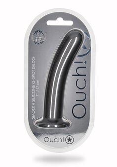 Smooth G-Spot Dildo - 7&#039;&#039; / 17 cm - Gun Metal