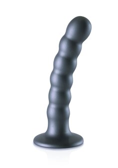 Beaded G-Spot Dildo - 5&#039;&#039; / 13 cm - Gun Metal