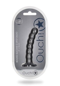 Beaded G-Spot Dildo - 5&#039;&#039; / 13 cm - Gun Metal