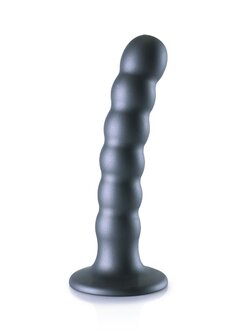 Beaded G-Spot Dildo - 5&#039;&#039; / 13 cm - Gun Metal