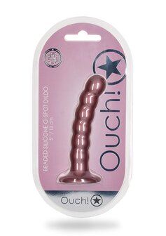 Beaded G-Spot Dildo - 5&#039;&#039; / 13 cm - Rose Gold