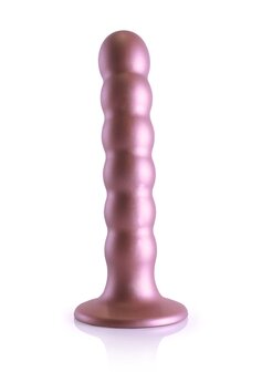 Beaded G-Spot Dildo - 5&#039;&#039; / 13 cm - Rose Gold