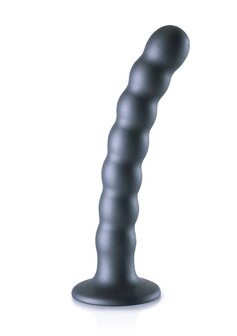 Beaded G-Spot Dildo - 6,5&#039;&#039; / 16,5 cm - Gun Metal