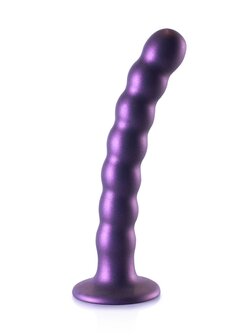 Beaded G-Spot Dildo - 6,5&#039;&#039; / 16,5 cm - Metallic Purple