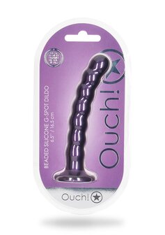 Beaded G-Spot Dildo - 6,5&#039;&#039; / 16,5 cm - Metallic Purple