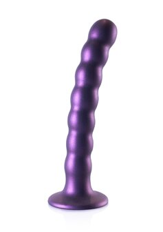 Beaded G-Spot Dildo - 6,5&#039;&#039; / 16,5 cm - Metallic Purple