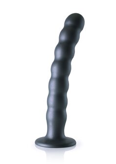 Beaded G-Spot Dildo - 8&#039;&#039; / 20,5 cm - Gun Metal