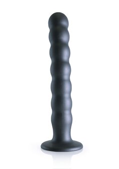 Beaded G-Spot Dildo - 8&#039;&#039; / 20,5 cm - Gun Metal