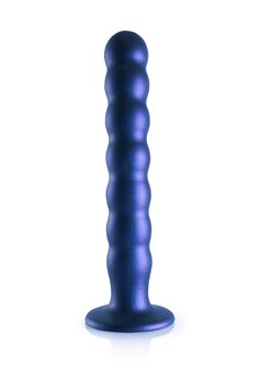Beaded G-Spot Dildo - 8&#039;&#039; / 20,5 cm - Metallic Blue