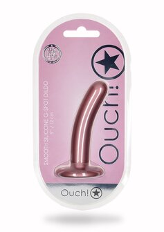 Smooth G-Spot Dildo - 5&#039;&#039; / 12 cm - Rose Gold