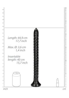 Swirled Anal Snake - 16&#039;&#039;/ 40 cm - Black