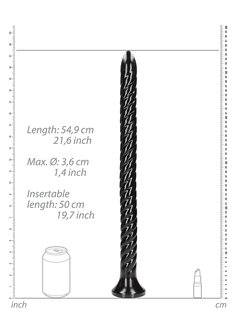 Swirled Anal Snake - 20&#039;&#039;/ 50 cm - Black