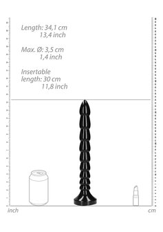 Stacked Anal Snake - 12&#039;&#039;/ 30 cm - Black