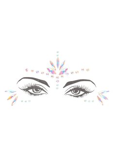 Body Jewelry Stickers - Face - Glow in the Dark - Opal One Size
