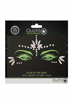 Body Jewelry Stickers - Face - Glow in the Dark - Opal One Size