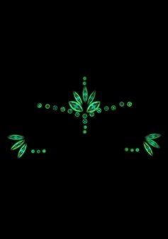 Body Jewelry Stickers - Face - Glow in the Dark - Opal One Size