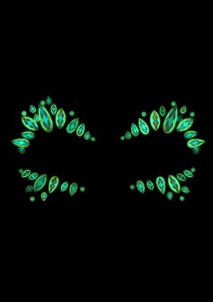 Body Jewelry Stickers - Face - Glow in the Dark - Opal One Size