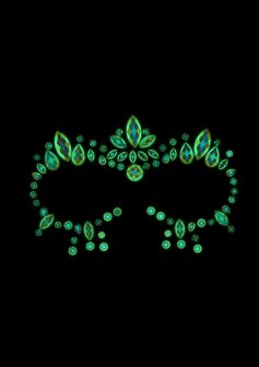 Body Jewelry Stickers - Face - Glow in the Dark - Opal One Size