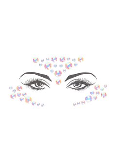 Body Jewelry Stickers - Face - Glow in the Dark - Opal One Size