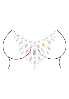 Body Jewelry Stickers - Chest - Glow in the Dark - Opal One Size