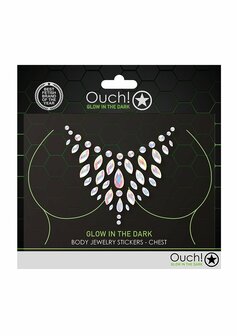 Body Jewelry Stickers - Chest - Glow in the Dark - Opal One Size