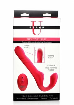 Mighty-Thrust - Thrusting and Vibrating Strapless Strap-On with Remote Control